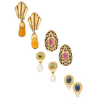 Multi-Stone, Diamond, Gold Earrings