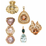 Multi-Stone, Diamond, Gold Enhancer-Pendants
