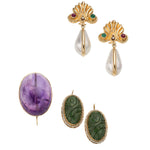 Multi-Stone, Diamond, Mabe Pearl, Seed Pearl, Gold Jewelry