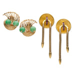 Multi-Stone, Gold Earrings