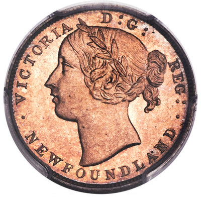 Newfoundland. Victoria Specimen "Plain Edge" 20 Cents 1865 SP63 PCGS