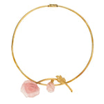 Rose Quartz, Gold Necklace