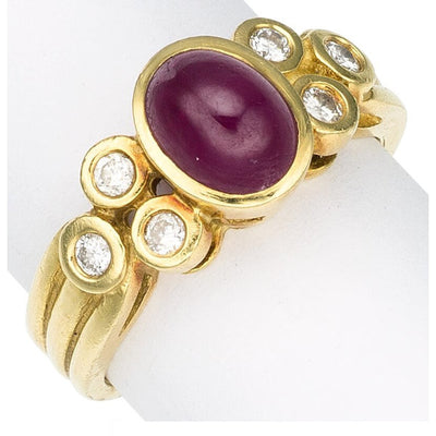 Ruby, Diamond, Gold Ring