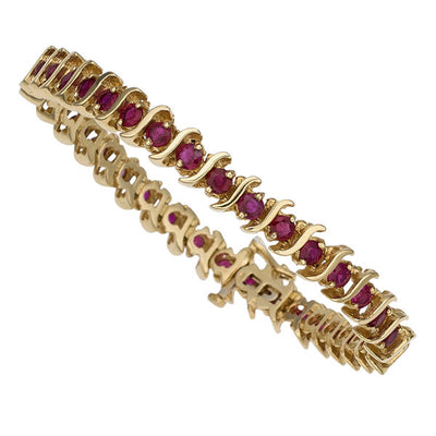 Ruby, Gold Bracelet