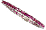 Ruby, Platinum Bracelet, M. Waslikoff & Sons
