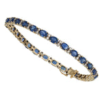 Sapphire, Diamond, Gold Bracelet