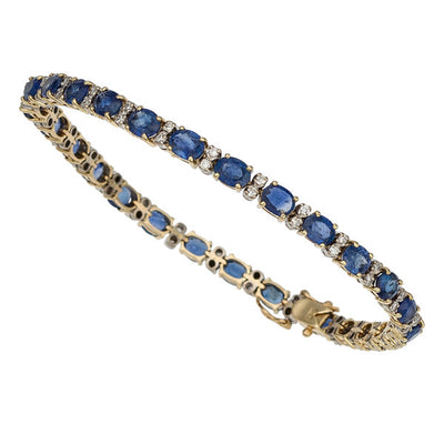 Sapphire, Diamond, Gold Bracelet