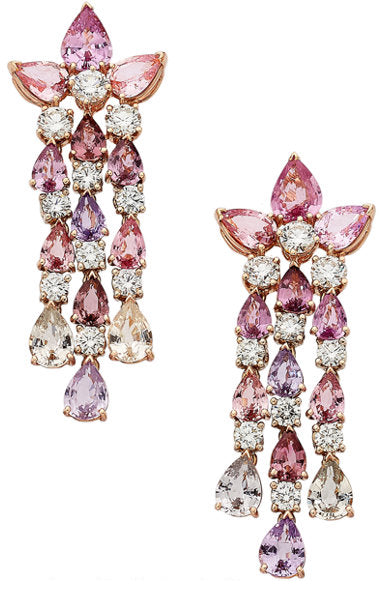 Sapphire, Diamond, Gold Earrings