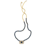 Sapphire, Diamond, Gold Necklace