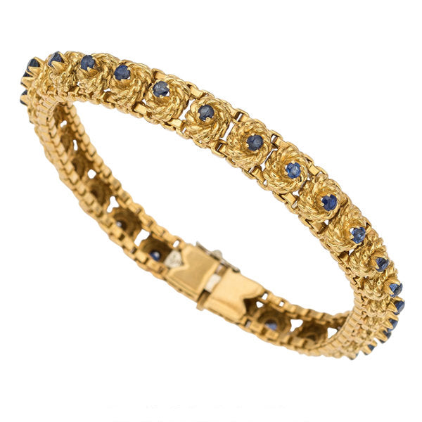 Sapphire, Gold Bracelet
