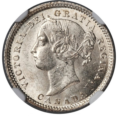 Victoria 10 Cents 1887/7 MS62 NGC