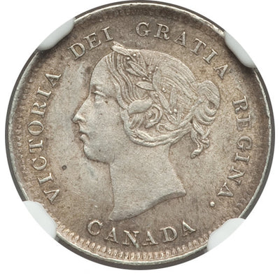 Victoria "Large 5" 5 Cents 1885 MS63 NGC